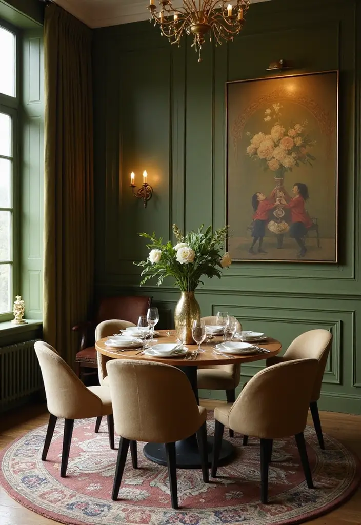 Gold and Olive Green Color Pairing