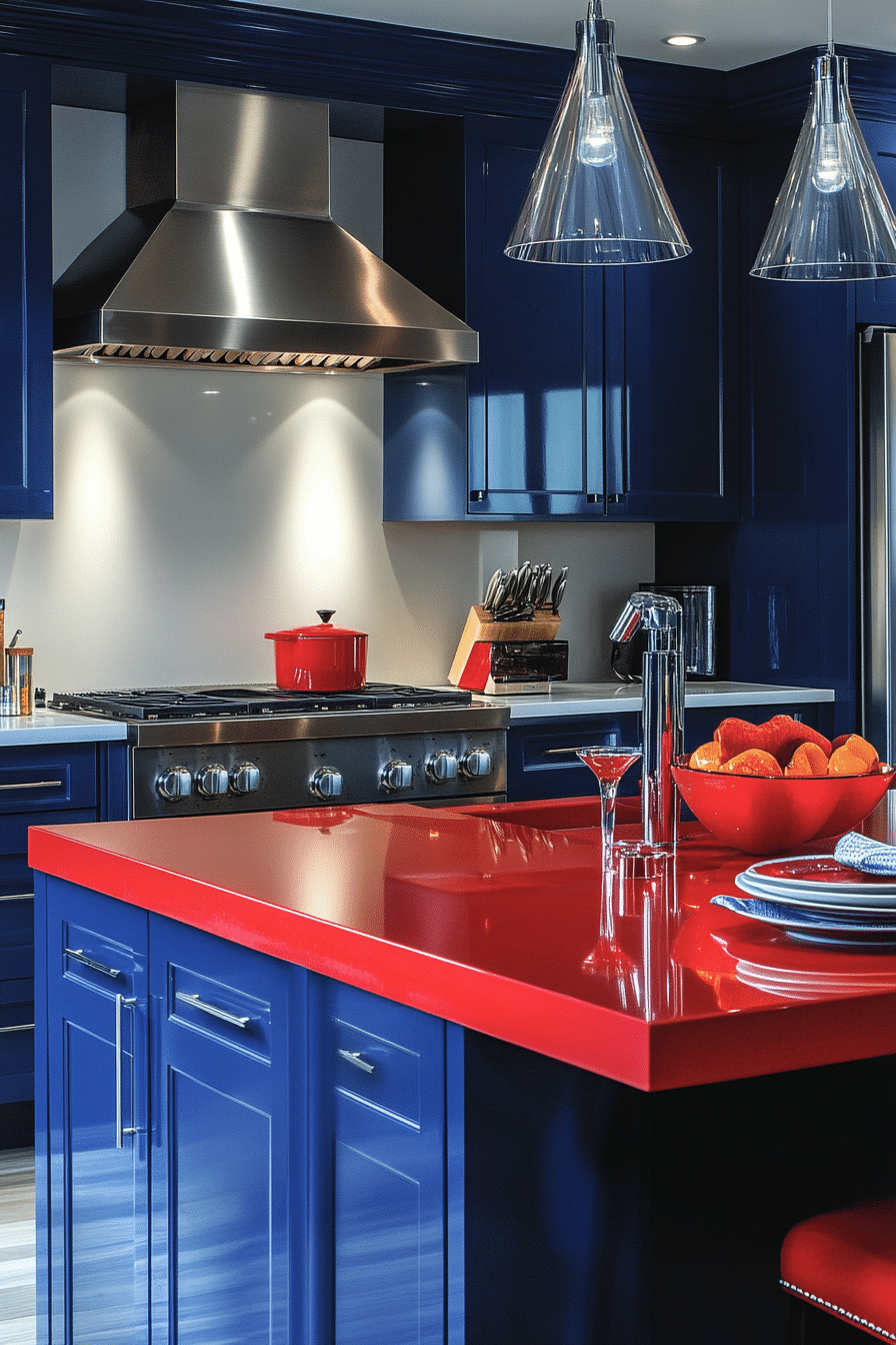 Colorful Contemporary Kitchen