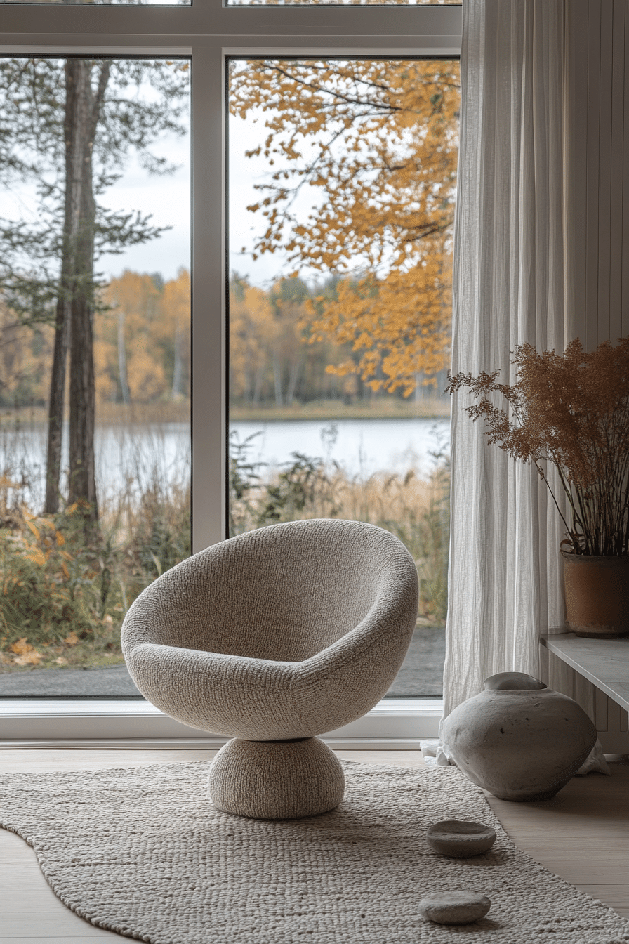 Minimalist Meditation Room with Natural Light