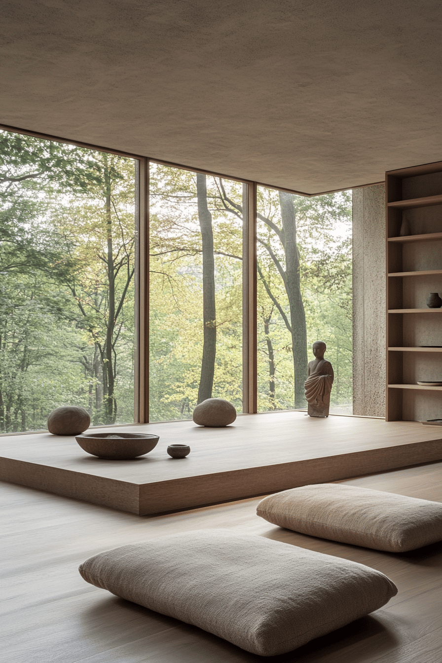 Modern Meditation Room with Smart Lighting