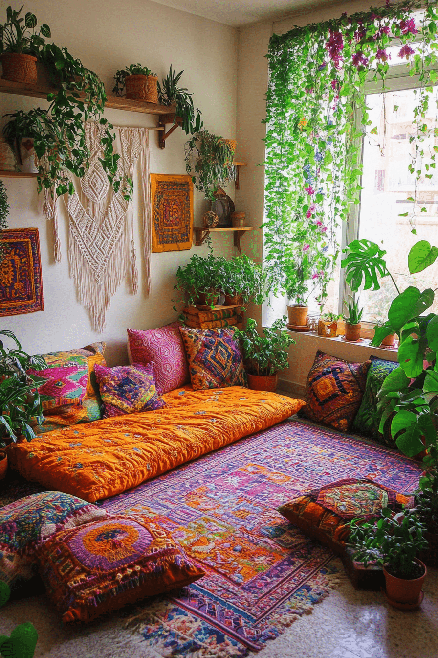 Colorful Bohemian Meditation Room