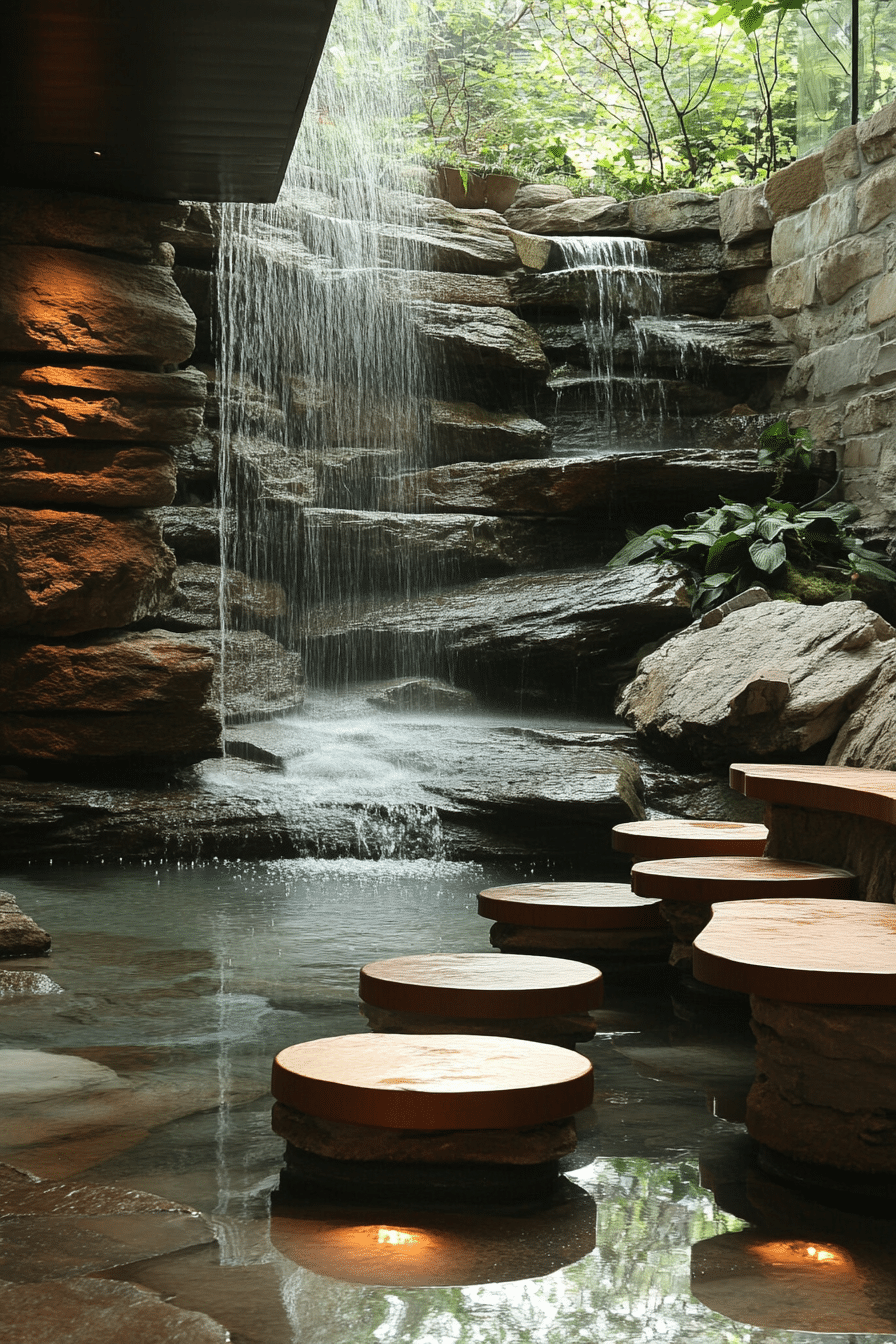 Meditation Room with Tabletop Fountain