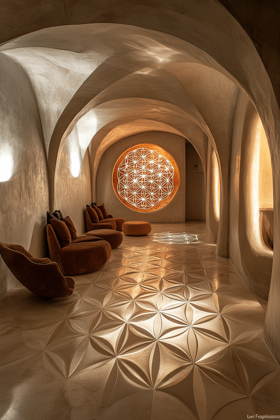 Meditation Room with Mandalas and Sacred Symbols