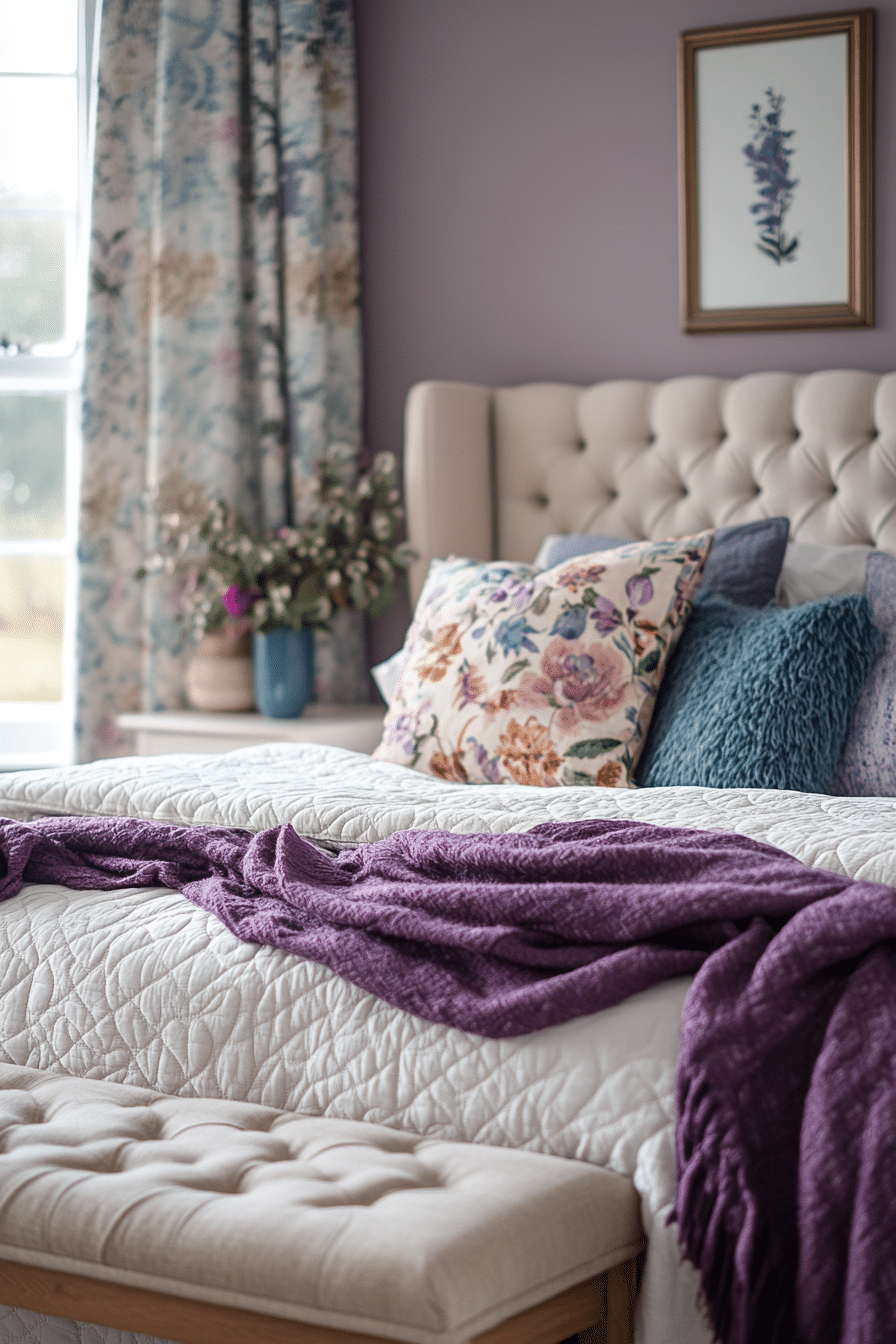 Rich Textures Transitional Bedroom