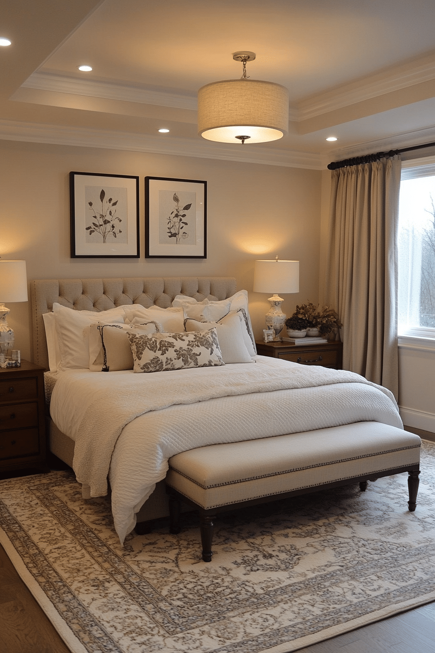 Sleek Comfort Transitional Bedroom