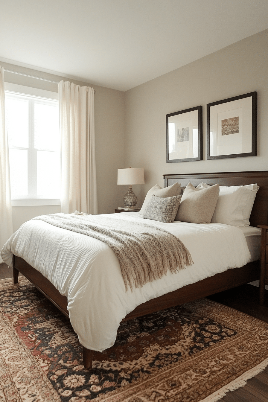 Minimalist Refinement Transitional Bedroom