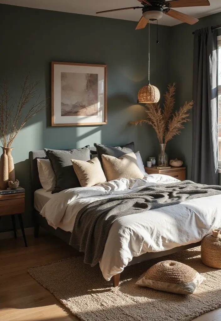 Cozy Organic Dark Earthy Bedroom
