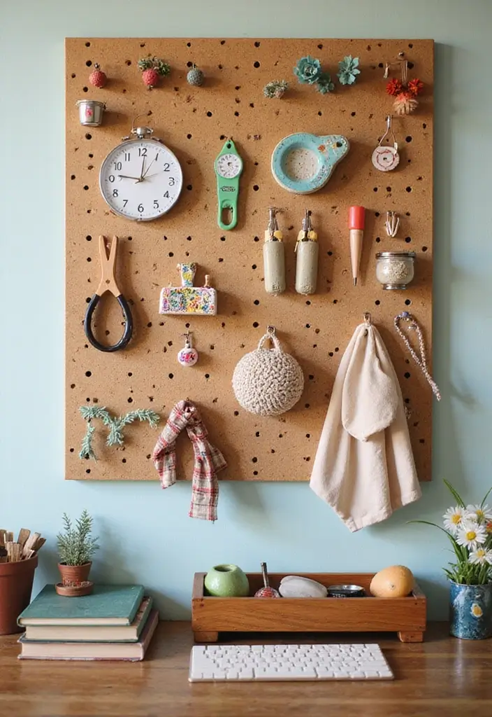 Hobby Showcase Board on Pegboard