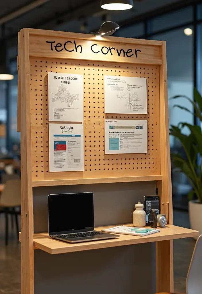 Tech Corner for Coding on Pegboard
