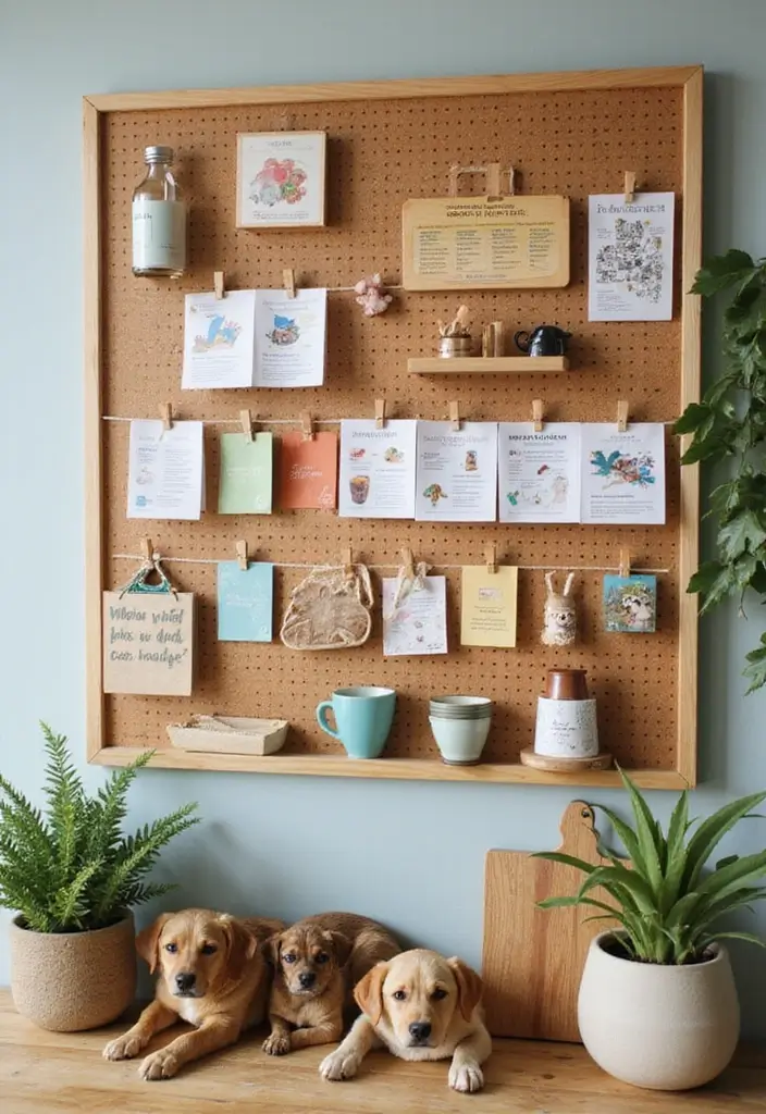 Pet Care Board on Pegboard