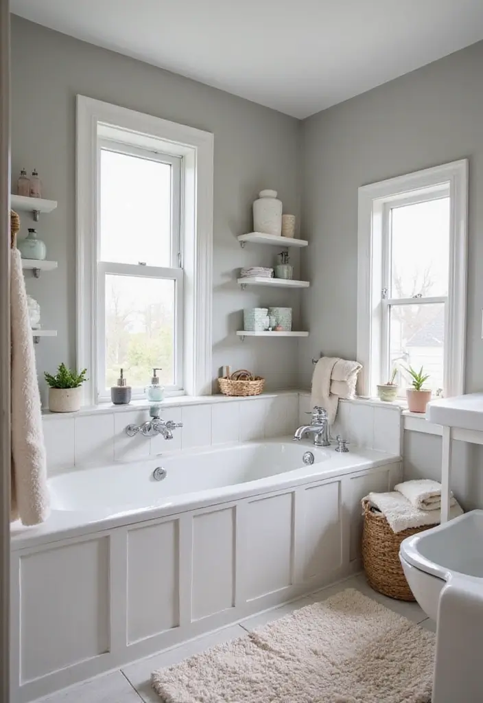 Soft Dove Gray Bathroom Palette