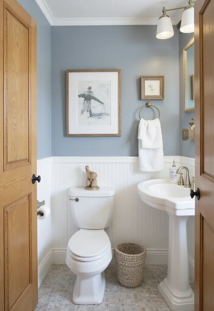 Coastal Misty Blue-Gray Bathroom Palette