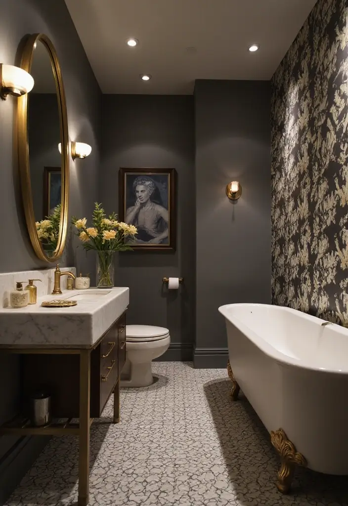 Stormy Gray Bathroom Palette