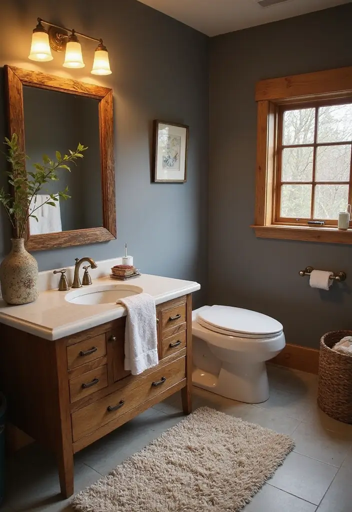 Cozy Warm Gray Bathroom Palette