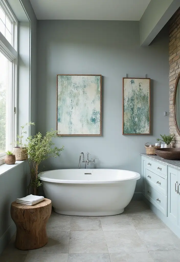 Weathered Driftwood Gray Bathroom Palette