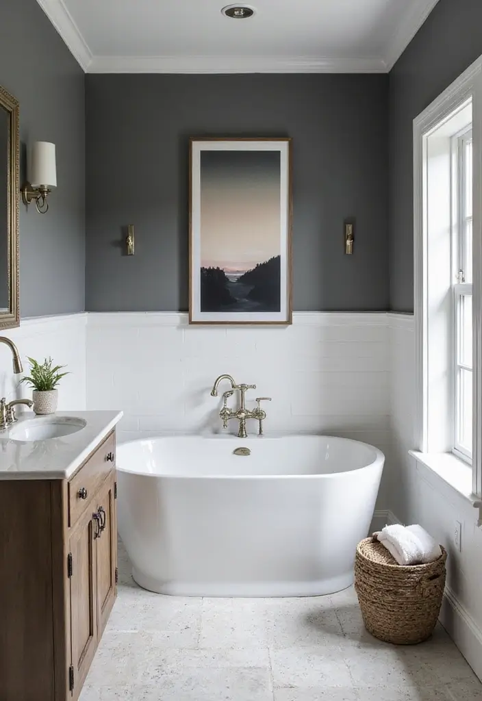 Bold Graphite Gray Bathroom Palette