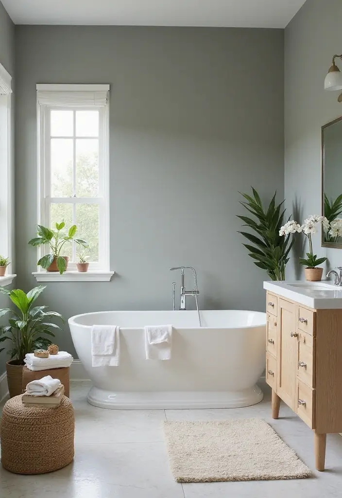 Refreshing Sage Gray Bathroom Palette