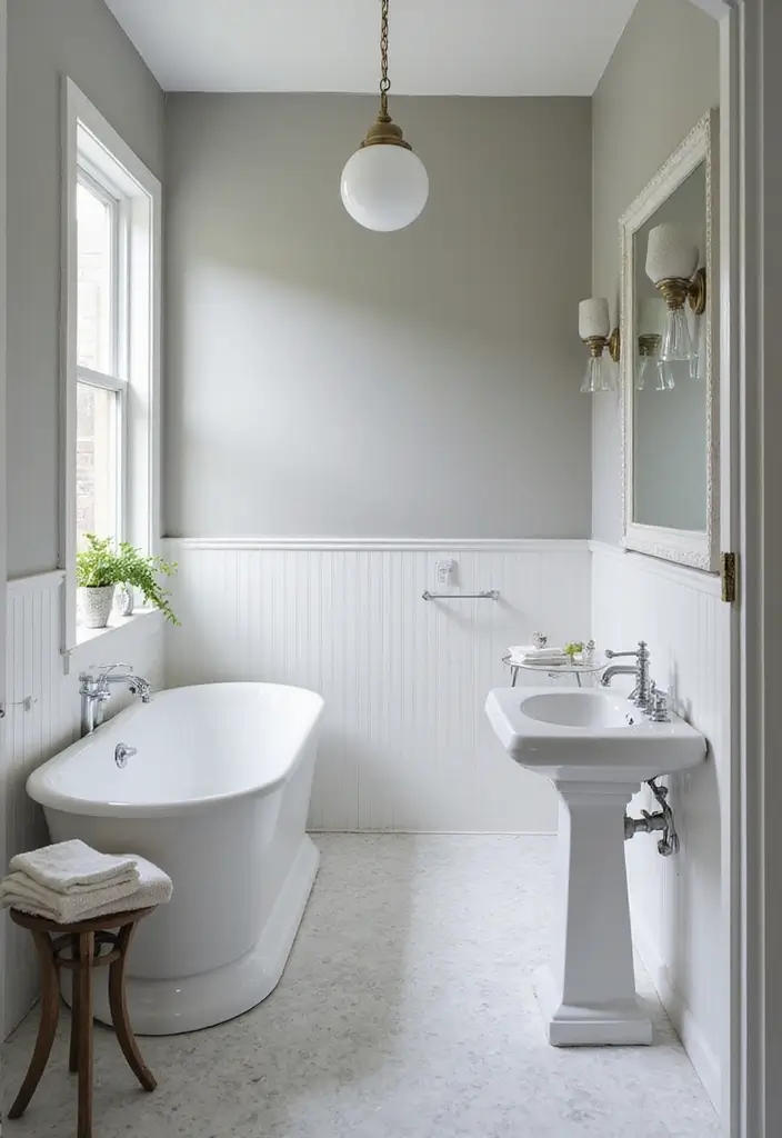 Elegant Pale Silver Gray Bathroom Palette