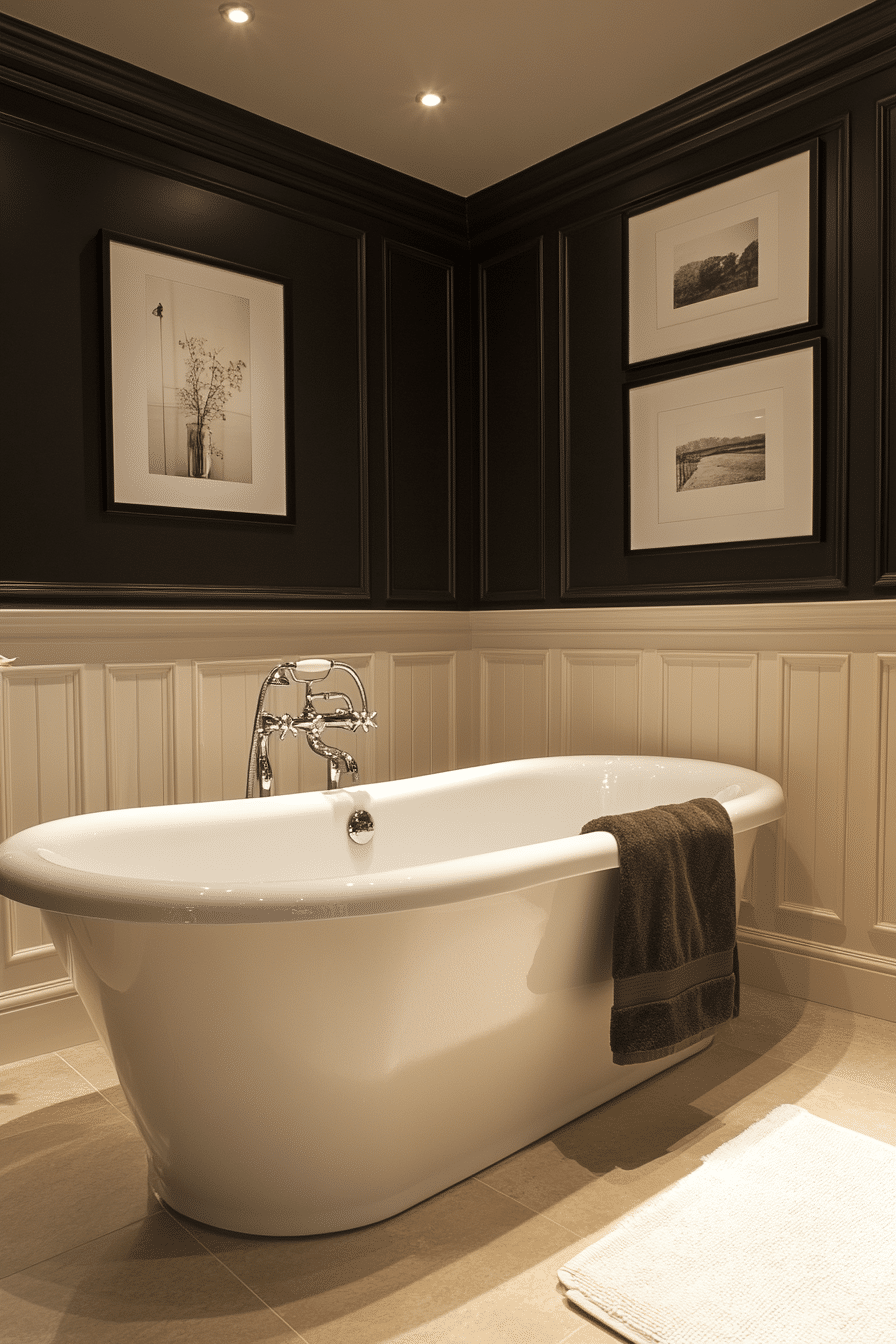 Bathroom with marble sinks and roll-top tubs