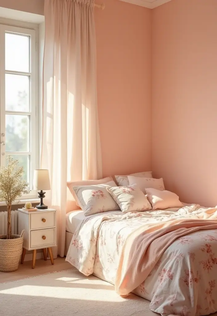 Peach Blush Bedroom Paint Color