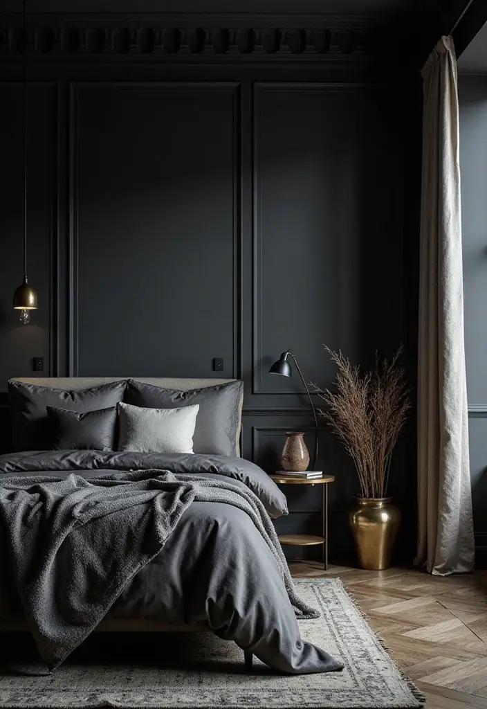 Bold Black Bedroom Paint Color
