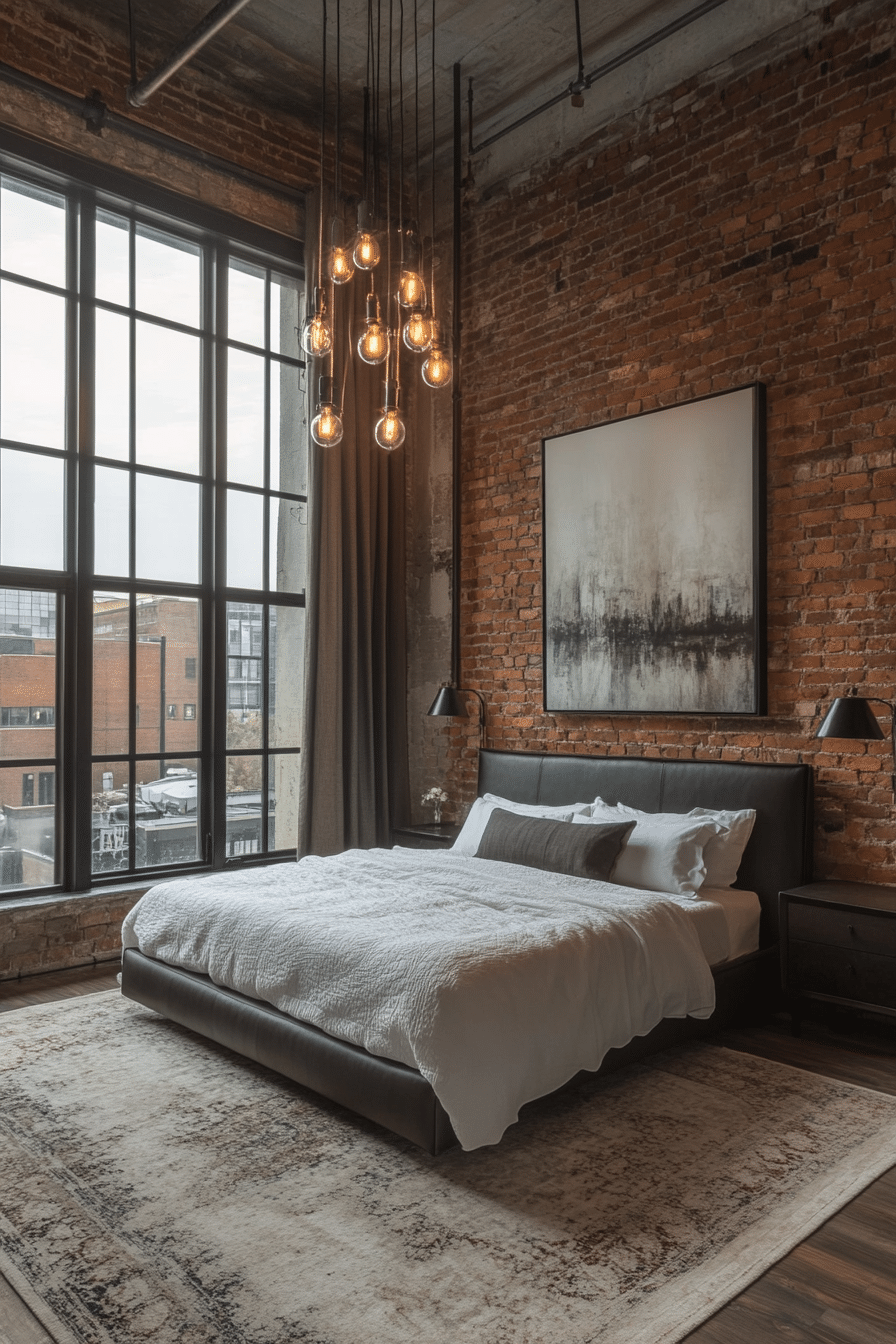 Industrial style bedroom