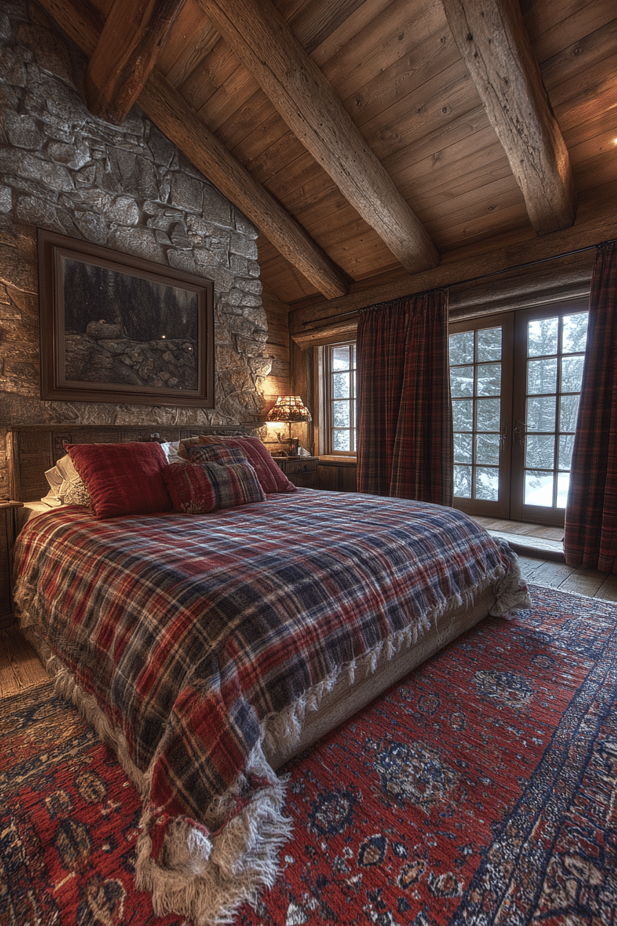 Rustic style bedroom