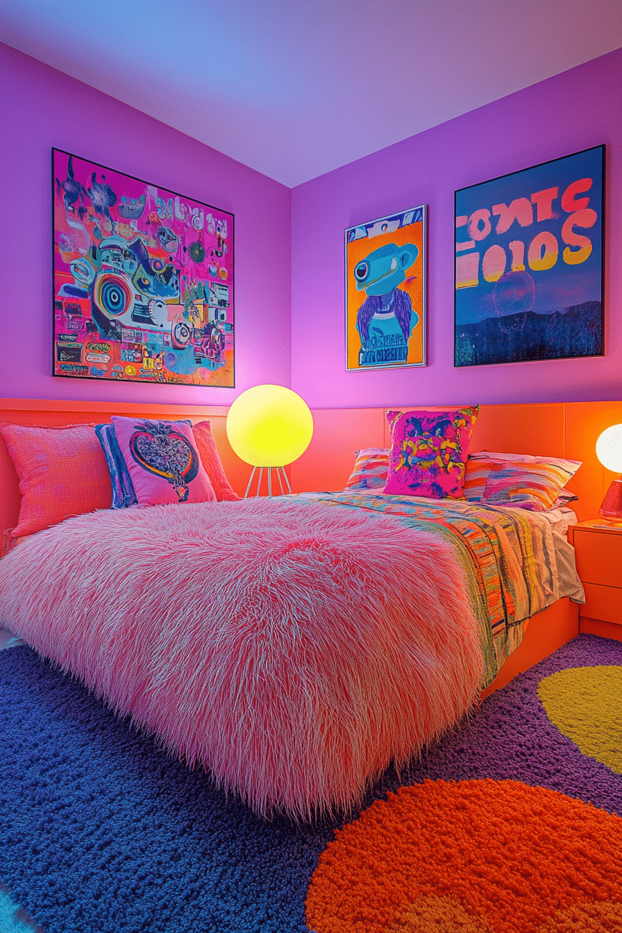 Retro style bedroom
