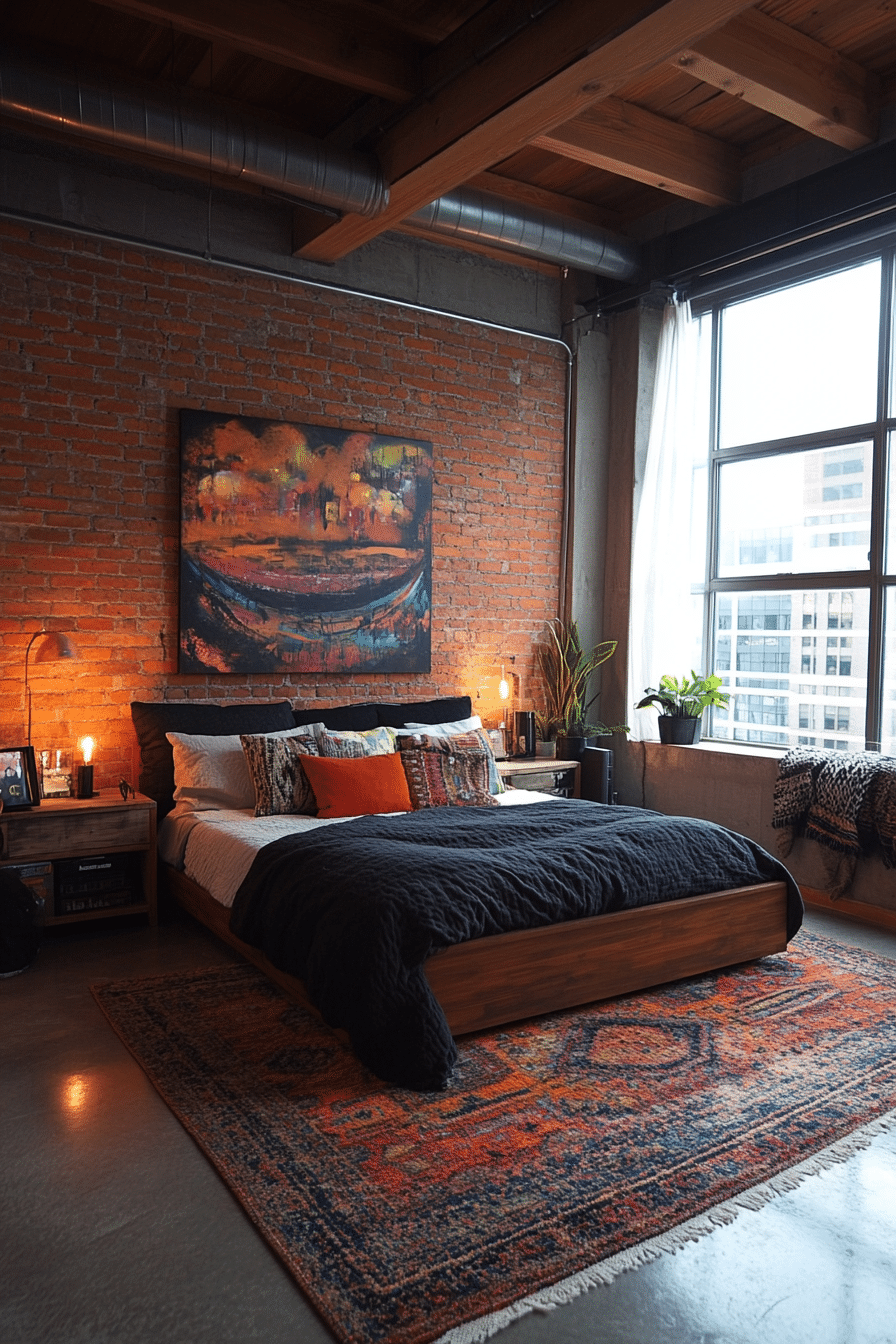 Urban loft bedroom