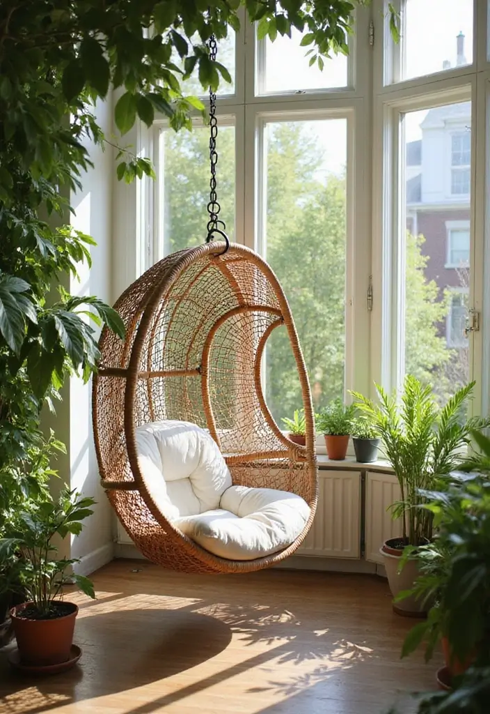 Playful Wicker Hanging Chair