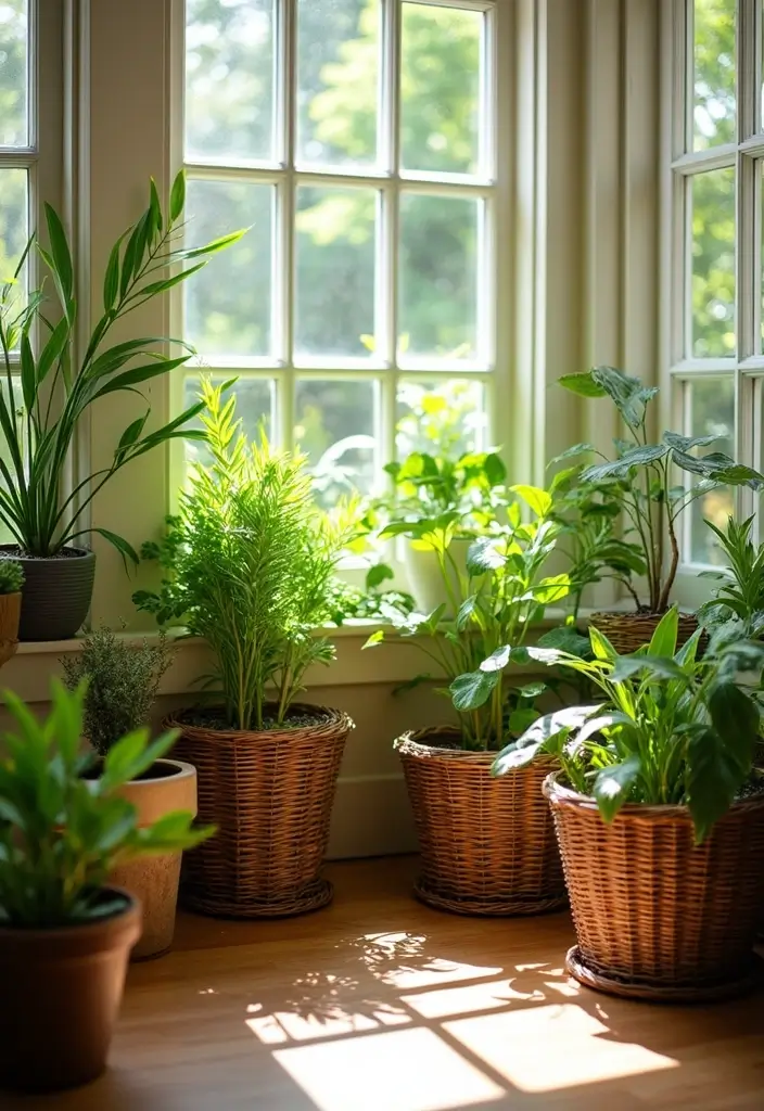 Natural Wicker Planters