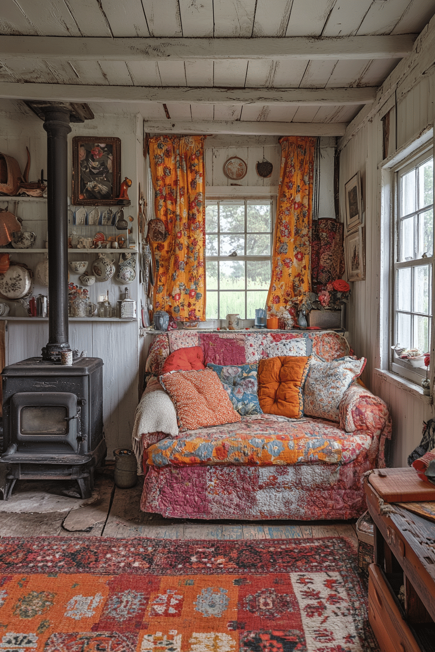 Single-story barn bungalow with rustic charm