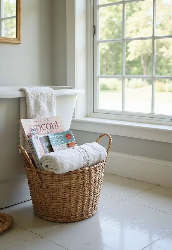 Compact Wicker Shower Caddy