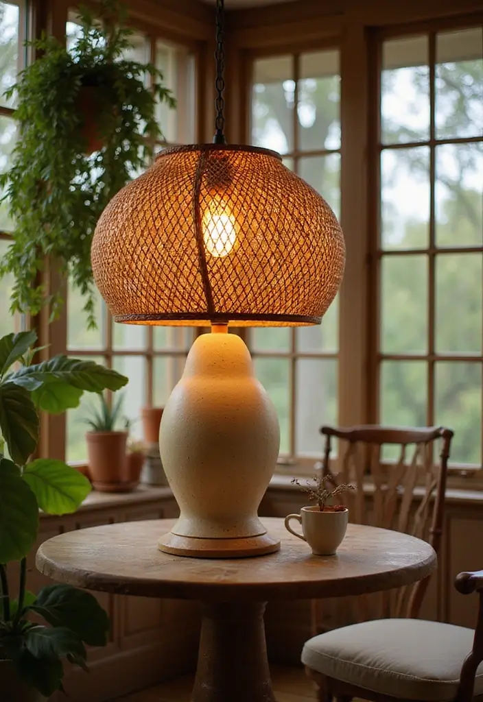 Warm Wicker Lampshades