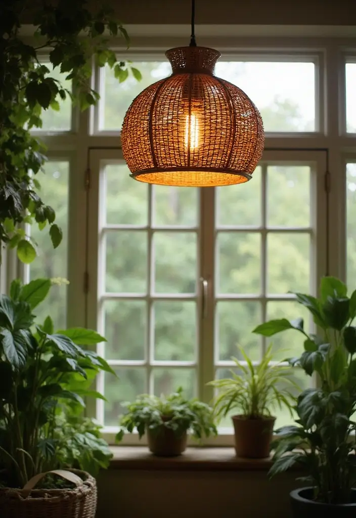 Soothing Wicker Mood Lighting
