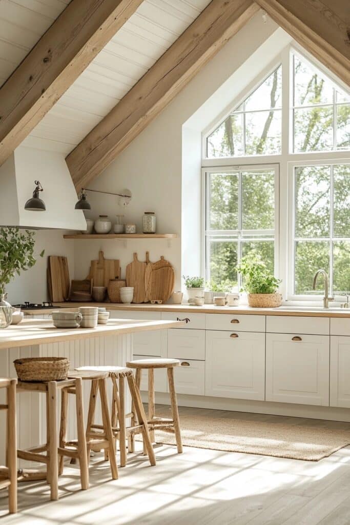 Scandinavian Antique Kitchen: Minimalist Vintage Charm