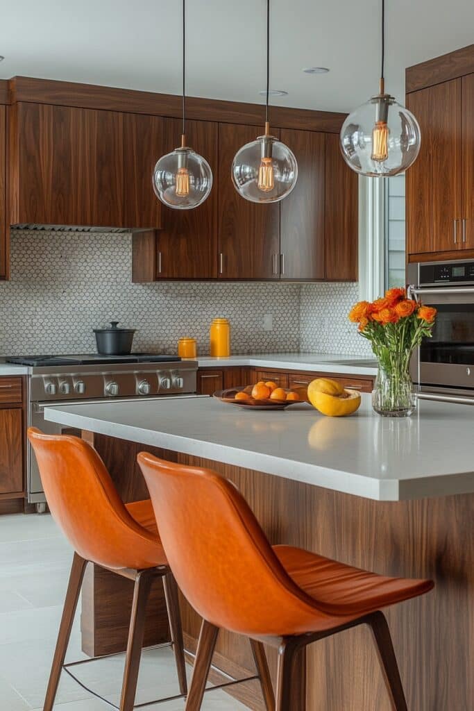 Mid-Century Antique Kitchen: Sleek Retro Flair