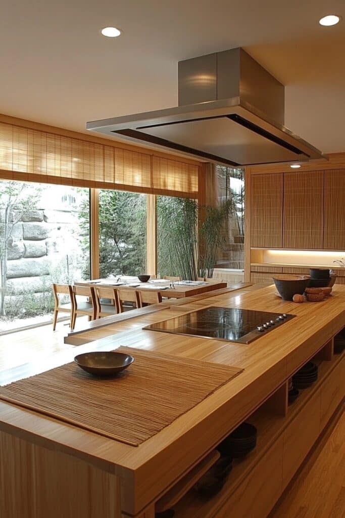 Zen Japanese Antique Kitchen: Serene and Natural