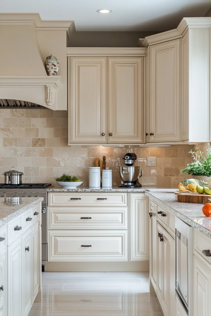 Neutral Beige Kitchen Cabinets