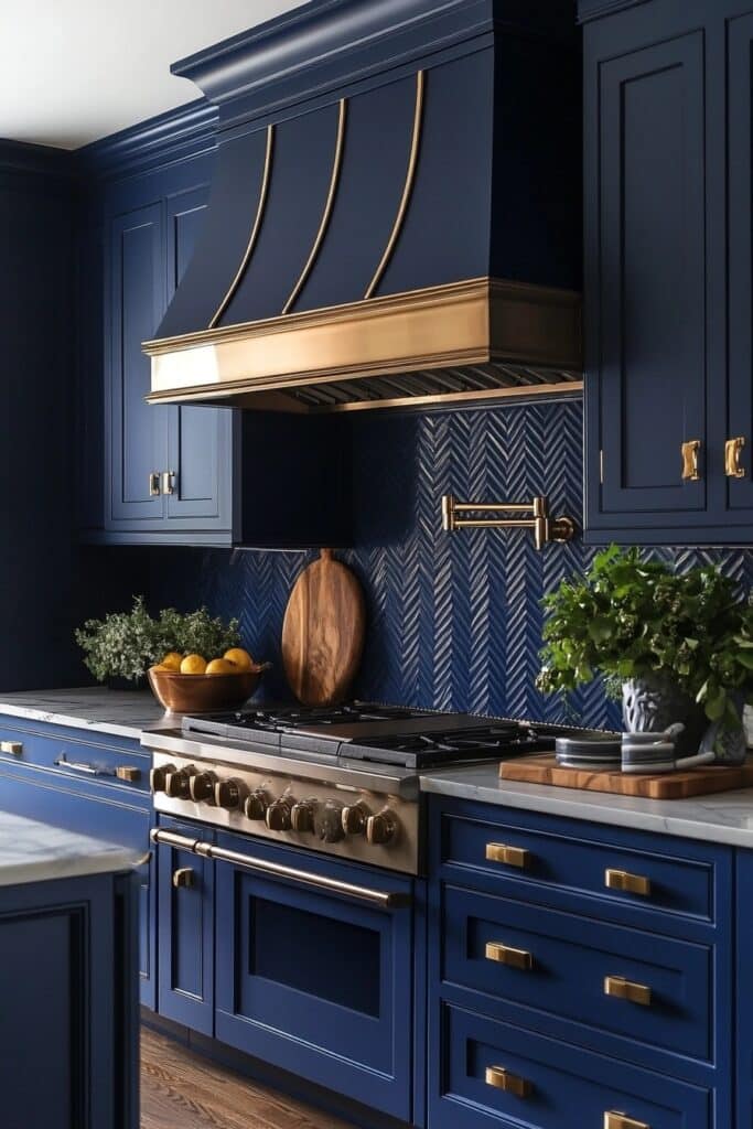 Energetic Cobalt Blue Kitchen Cabinets