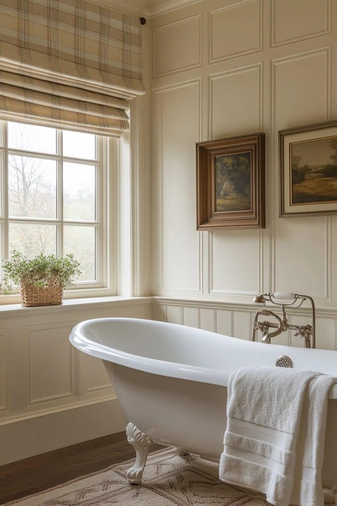 Cozy Neutral Tones for Small Bathrooms