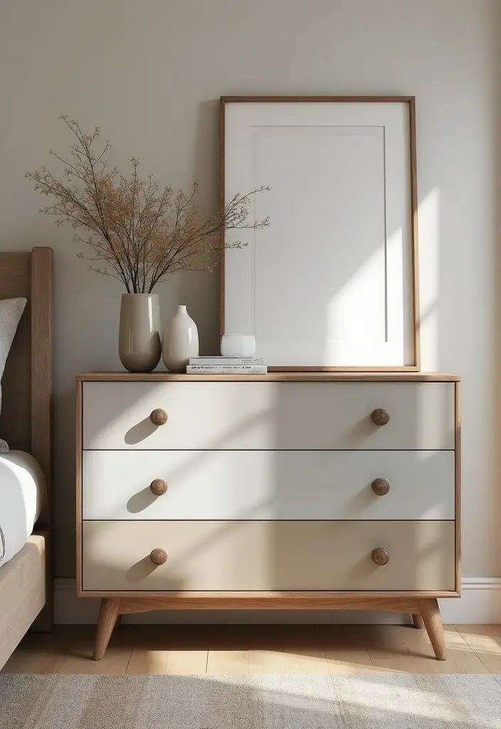 Monochromatic Bedroom Dresser