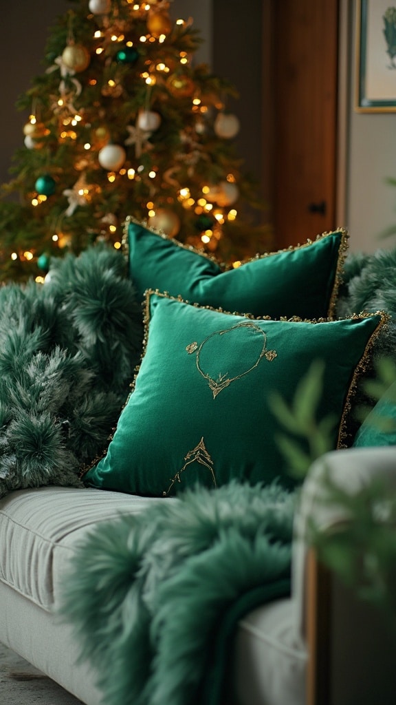 Luxurious Emerald and Gold