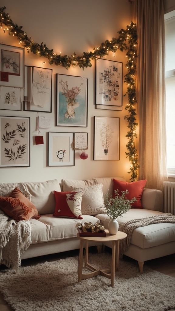 Artful Christmas Gallery Wall