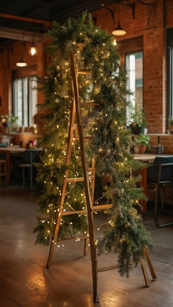 Creative Ornament Ladder Display
