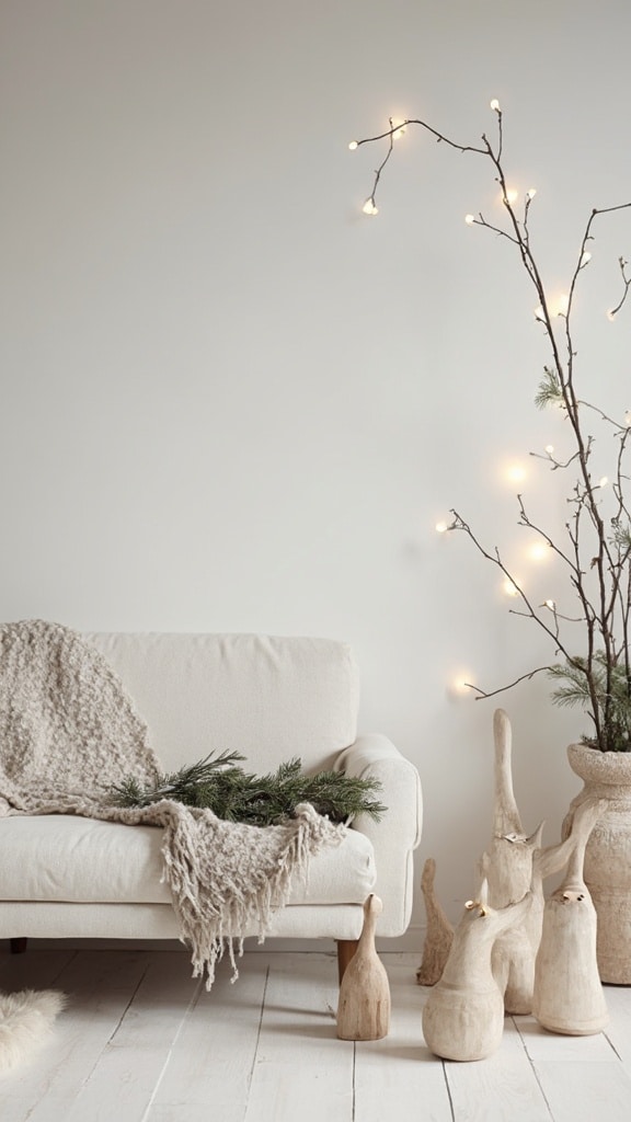 Minimalist Scandinavian holiday decor