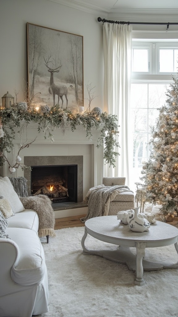 Frosted forest holiday decor