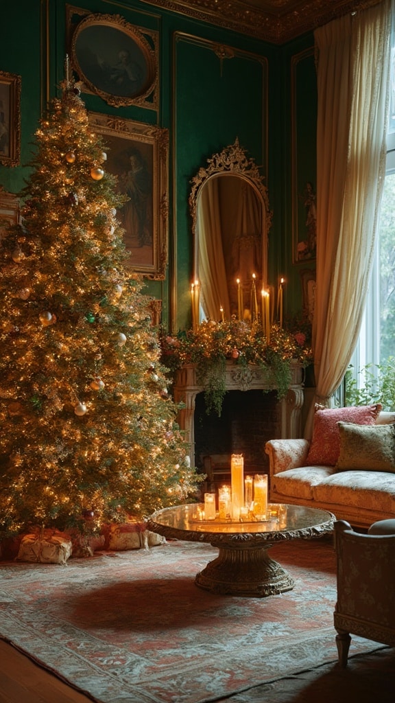 Gilded luxe Christmas decor