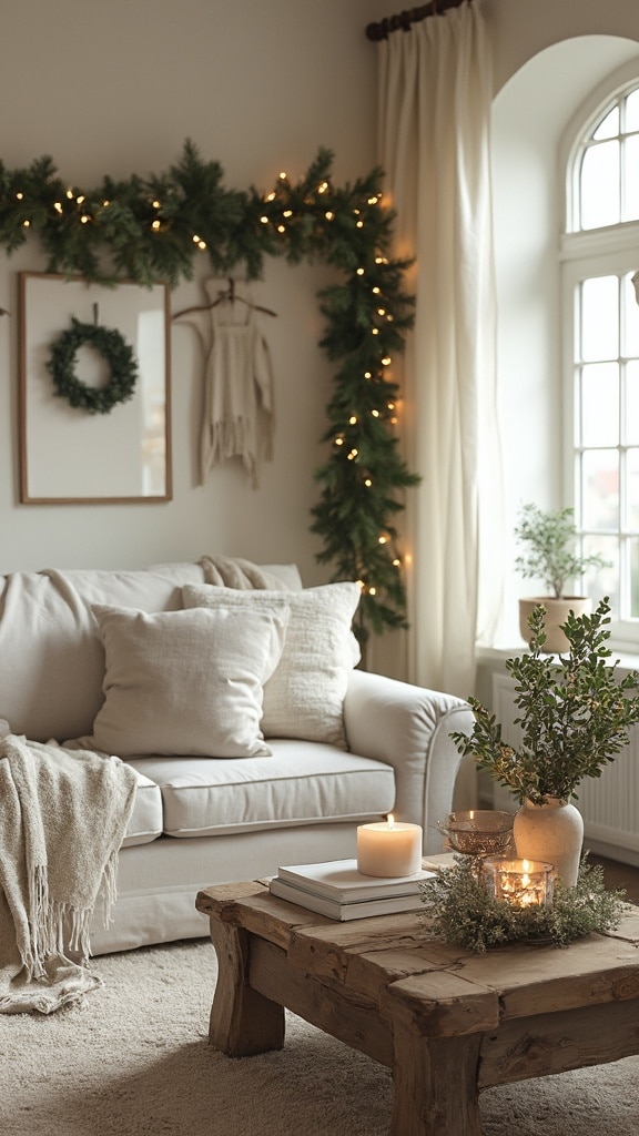 Natural neutral Christmas decor