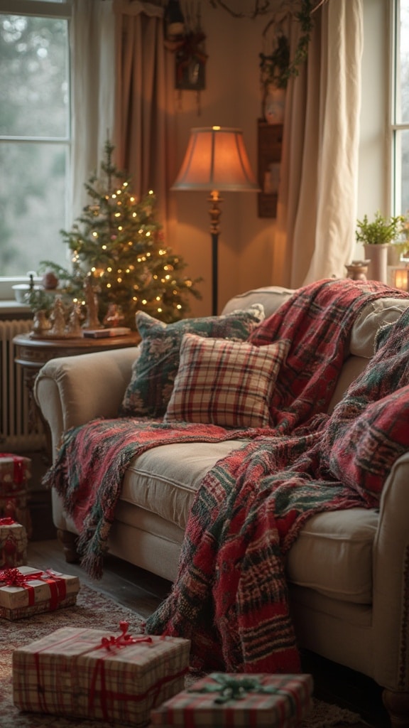 Plaid and Cozy Christmas Decor